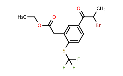 1806559-22-7 | Ethyl 5-(2-bromopropanoyl)-2-(trifluoromethylthio)phenylacetate