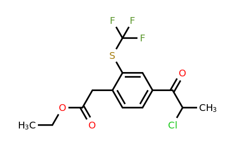 1806559-33-0 | Ethyl 4-(2-chloropropanoyl)-2-(trifluoromethylthio)phenylacetate