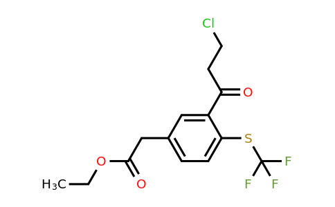 1806559-36-3 | Ethyl 3-(3-chloropropanoyl)-4-(trifluoromethylthio)phenylacetate
