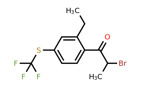 1806560-01-9 | 2-Bromo-1-(2-ethyl-4-(trifluoromethylthio)phenyl)propan-1-one