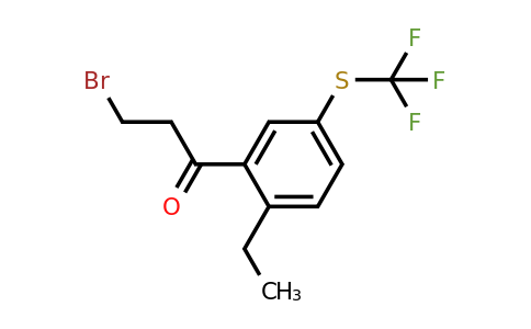 1806560-08-6 | 3-Bromo-1-(2-ethyl-5-(trifluoromethylthio)phenyl)propan-1-one