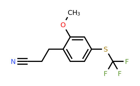 1806566-16-4 | 3-(2-Methoxy-4-(trifluoromethylthio)phenyl)propanenitrile