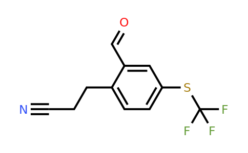 1806571-78-7 | 3-(2-Formyl-4-(trifluoromethylthio)phenyl)propanenitrile