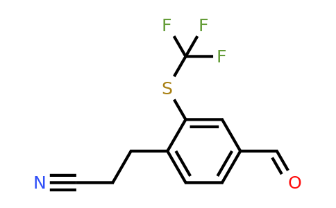 1806571-87-8 | 3-(4-Formyl-2-(trifluoromethylthio)phenyl)propanenitrile