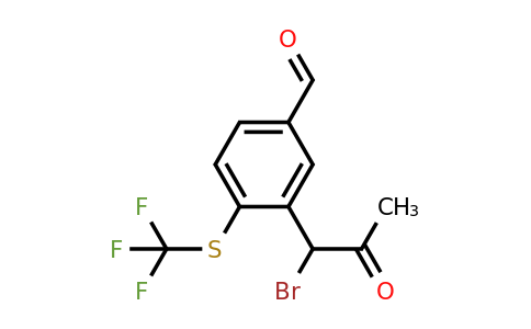 1806572-03-1 | 3-(1-Bromo-2-oxopropyl)-4-(trifluoromethylthio)benzaldehyde