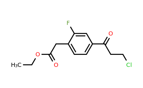 1806572-26-8 | Ethyl 4-(3-chloropropanoyl)-2-fluorophenylacetate