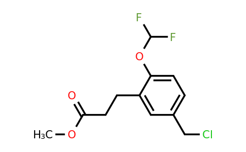 1806577-35-4 | Methyl 3-(5-(chloromethyl)-2-(difluoromethoxy)phenyl)propanoate