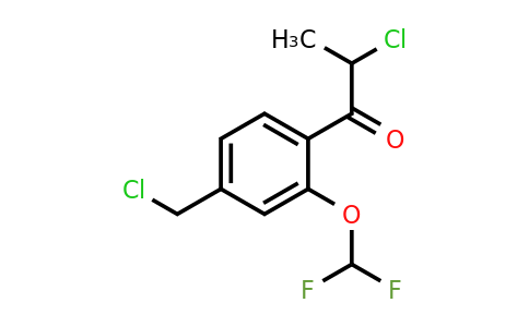 1806577-64-9 | 2-Chloro-1-(4-(chloromethyl)-2-(difluoromethoxy)phenyl)propan-1-one