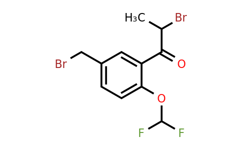 1806578-85-7 | 2-Bromo-1-(5-(bromomethyl)-2-(difluoromethoxy)phenyl)propan-1-one
