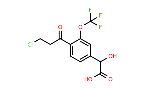 1806579-56-5 | 4-(3-Chloropropanoyl)-3-(trifluoromethoxy)mandelic acid