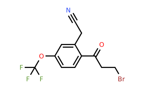 1806579-73-6 | 2-(3-Bromopropanoyl)-5-(trifluoromethoxy)phenylacetonitrile