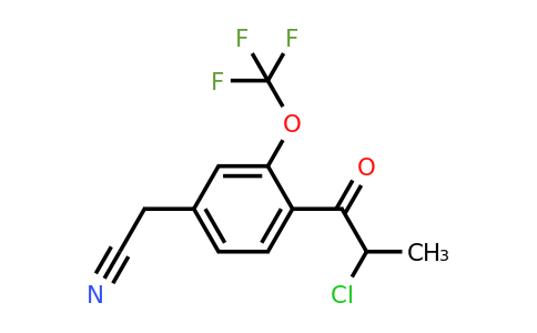 1806579-76-9 | 4-(2-Chloropropanoyl)-3-(trifluoromethoxy)phenylacetonitrile