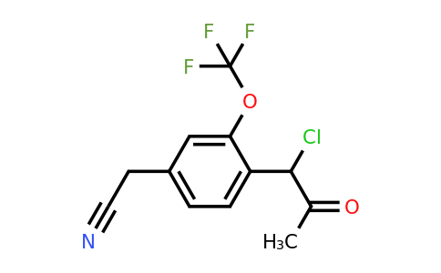 1806579-82-7 | 4-(1-Chloro-2-oxopropyl)-3-(trifluoromethoxy)phenylacetonitrile