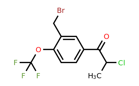 1806583-51-6 | 1-(3-(Bromomethyl)-4-(trifluoromethoxy)phenyl)-2-chloropropan-1-one