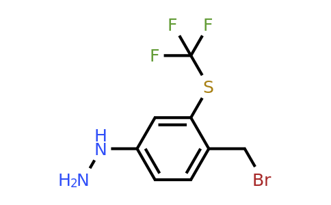 4-Hydrazinyl-2-(trifluoromethylthio)benzylbromide