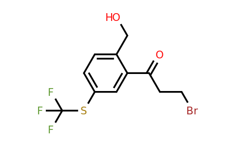 1806587-72-3 | 2-(3-Bromopropanoyl)-4-(trifluoromethylthio)benzylalcohol