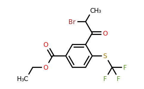 1806588-56-6 | Ethyl 3-(2-bromopropanoyl)-4-(trifluoromethylthio)benzoate
