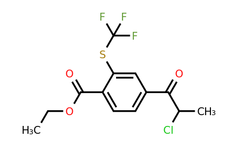 1806588-72-6 | Ethyl 4-(2-chloropropanoyl)-2-(trifluoromethylthio)benzoate