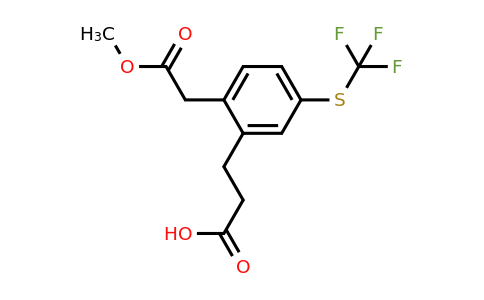 1806589-02-5 | Methyl 2-(2-carboxyethyl)-4-(trifluoromethylthio)phenylacetate