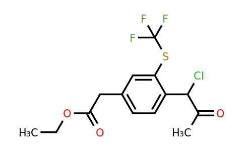 1806589-15-0 | Ethyl 4-(1-chloro-2-oxopropyl)-3-(trifluoromethylthio)phenylacetate
