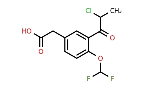 1806589-25-2 | 3-(2-Chloropropanoyl)-4-(difluoromethoxy)phenylacetic acid