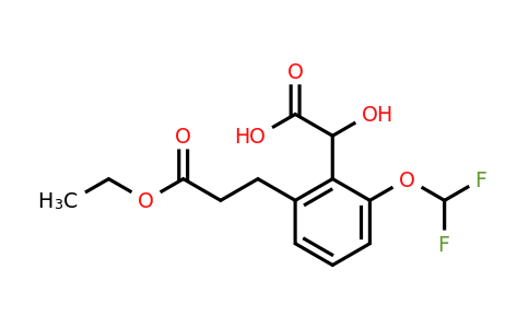 1806589-55-8 | 2-(Difluoromethoxy)-6-(3-ethoxy-3-oxopropyl)mandelic acid