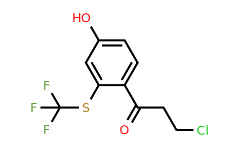 1806589-78-5 | 4-(3-Chloropropanoyl)-3-(trifluoromethylthio)phenol