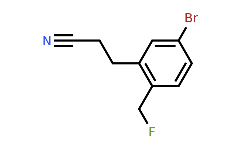 1806590-46-4 | 3-(5-Bromo-2-(fluoromethyl)phenyl)propanenitrile