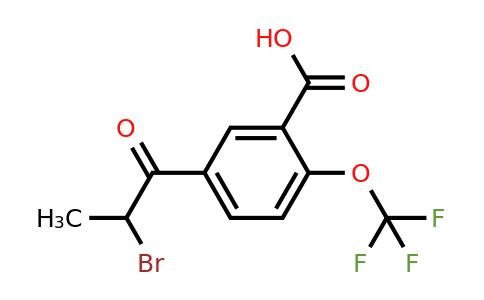 1806597-18-1 | 5-(2-Bromopropanoyl)-2-(trifluoromethoxy)benzoic acid