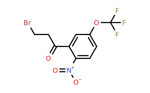 1806597-21-6 | 3-Bromo-1-(2-nitro-5-(trifluoromethoxy)phenyl)propan-1-one