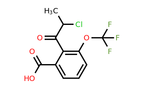 1806597-26-1 | 2-(2-Chloropropanoyl)-3-(trifluoromethoxy)benzoic acid