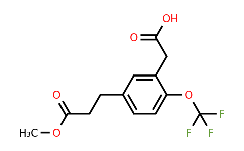 1806597-97-6 | 5-(3-Methoxy-3-oxopropyl)-2-(trifluoromethoxy)phenylacetic acid