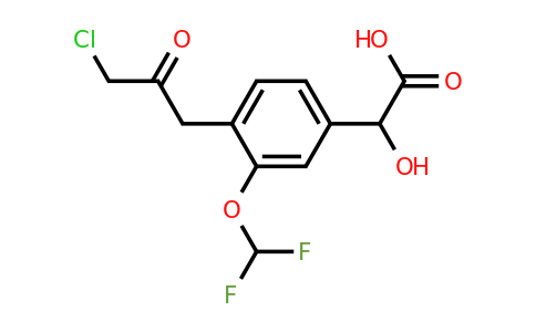 1806598-06-0 | 4-(3-Chloro-2-oxopropyl)-3-(difluoromethoxy)mandelic acid