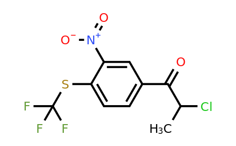 1806598-58-2 | 2-Chloro-1-(3-nitro-4-(trifluoromethylthio)phenyl)propan-1-one