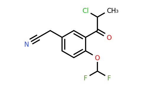 1806598-92-4 | 3-(2-Chloropropanoyl)-4-(difluoromethoxy)phenylacetonitrile