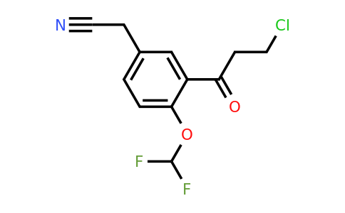 1806599-00-7 | 3-(3-Chloropropanoyl)-4-(difluoromethoxy)phenylacetonitrile