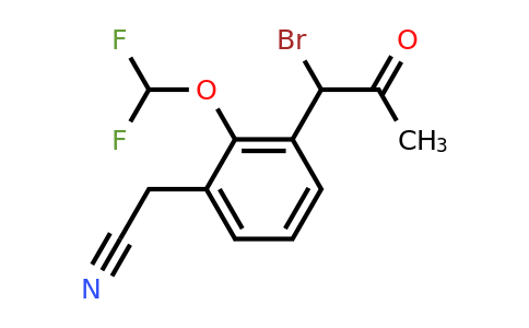 1806599-14-3 | 3-(1-Bromo-2-oxopropyl)-2-(difluoromethoxy)phenylacetonitrile