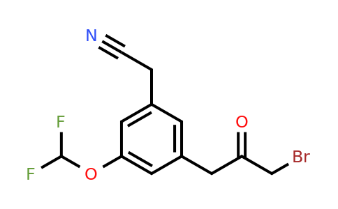 1806599-22-3 | 3-(3-Bromo-2-oxopropyl)-5-(difluoromethoxy)phenylacetonitrile