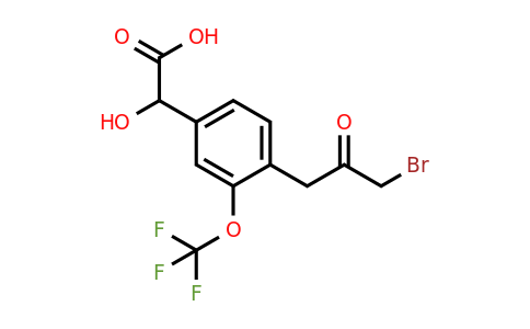 1806599-29-0 | 4-(3-Bromo-2-oxopropyl)-3-(trifluoromethoxy)mandelic acid