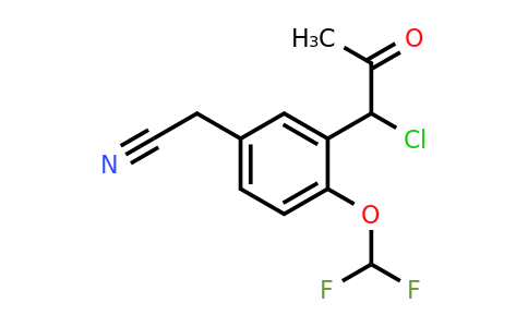 1806599-31-4 | 3-(1-Chloro-2-oxopropyl)-4-(difluoromethoxy)phenylacetonitrile