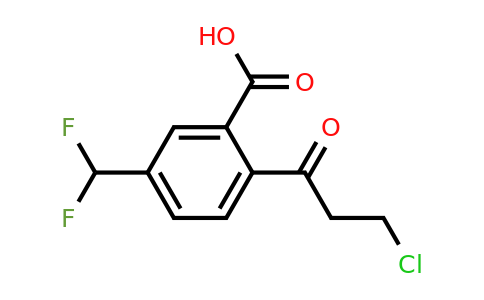 1806599-87-0 | 2-(3-Chloropropanoyl)-5-(difluoromethyl)benzoic acid