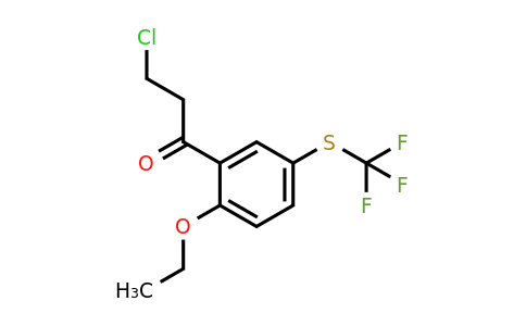 1806600-68-9 | 3-Chloro-1-(2-ethoxy-5-(trifluoromethylthio)phenyl)propan-1-one