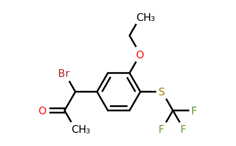 1-Bromo-1-(3-ethoxy-4-(trifluoromethylthio)phenyl)propan-2-one