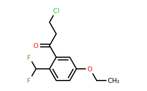 1806602-19-6 | 3-Chloro-1-(2-(difluoromethyl)-5-ethoxyphenyl)propan-1-one