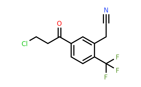 1806602-31-2 | 5-(3-Chloropropanoyl)-2-(trifluoromethyl)phenylacetonitrile