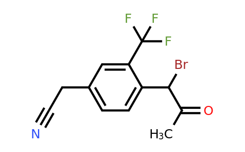 1806602-49-2 | 4-(1-Bromo-2-oxopropyl)-3-(trifluoromethyl)phenylacetonitrile