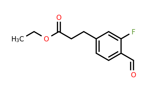 1806603-75-7 | Ethyl 3-fluoro-4-formylphenylpropanoate