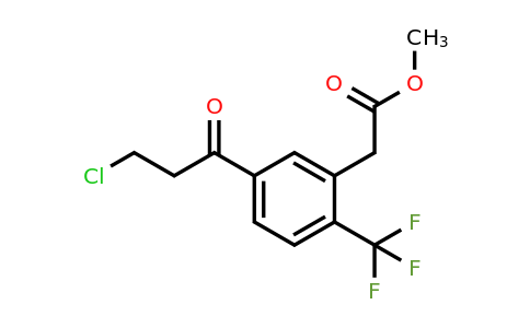 1806603-98-4 | Methyl 5-(3-chloropropanoyl)-2-(trifluoromethyl)phenylacetate