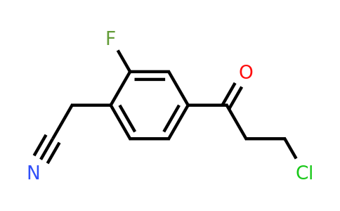 1806604-33-0 | 4-(3-Chloropropanoyl)-2-fluorophenylacetonitrile