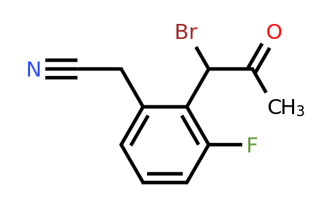 1806604-38-5 | 2-(1-Bromo-2-oxopropyl)-3-fluorophenylacetonitrile